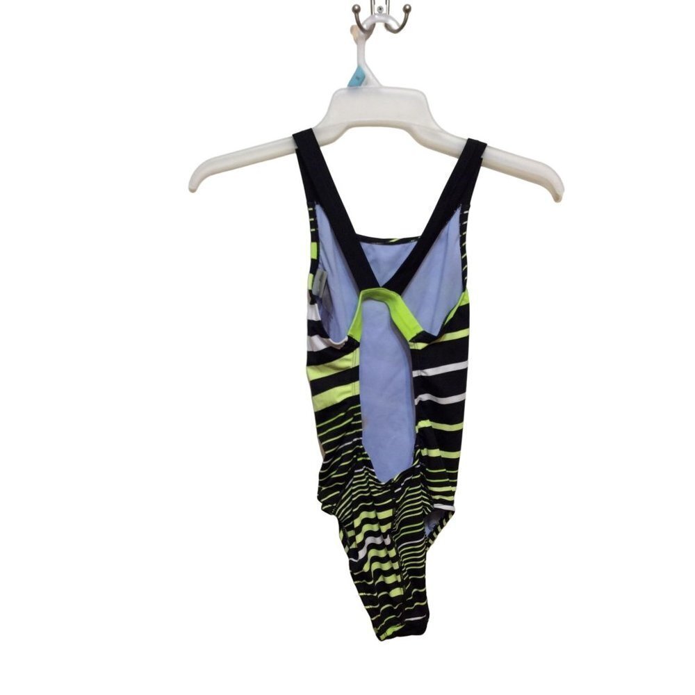 CHAMPION Women One Piece Stripe Size S 4-6 Black - Picture 2 of 4